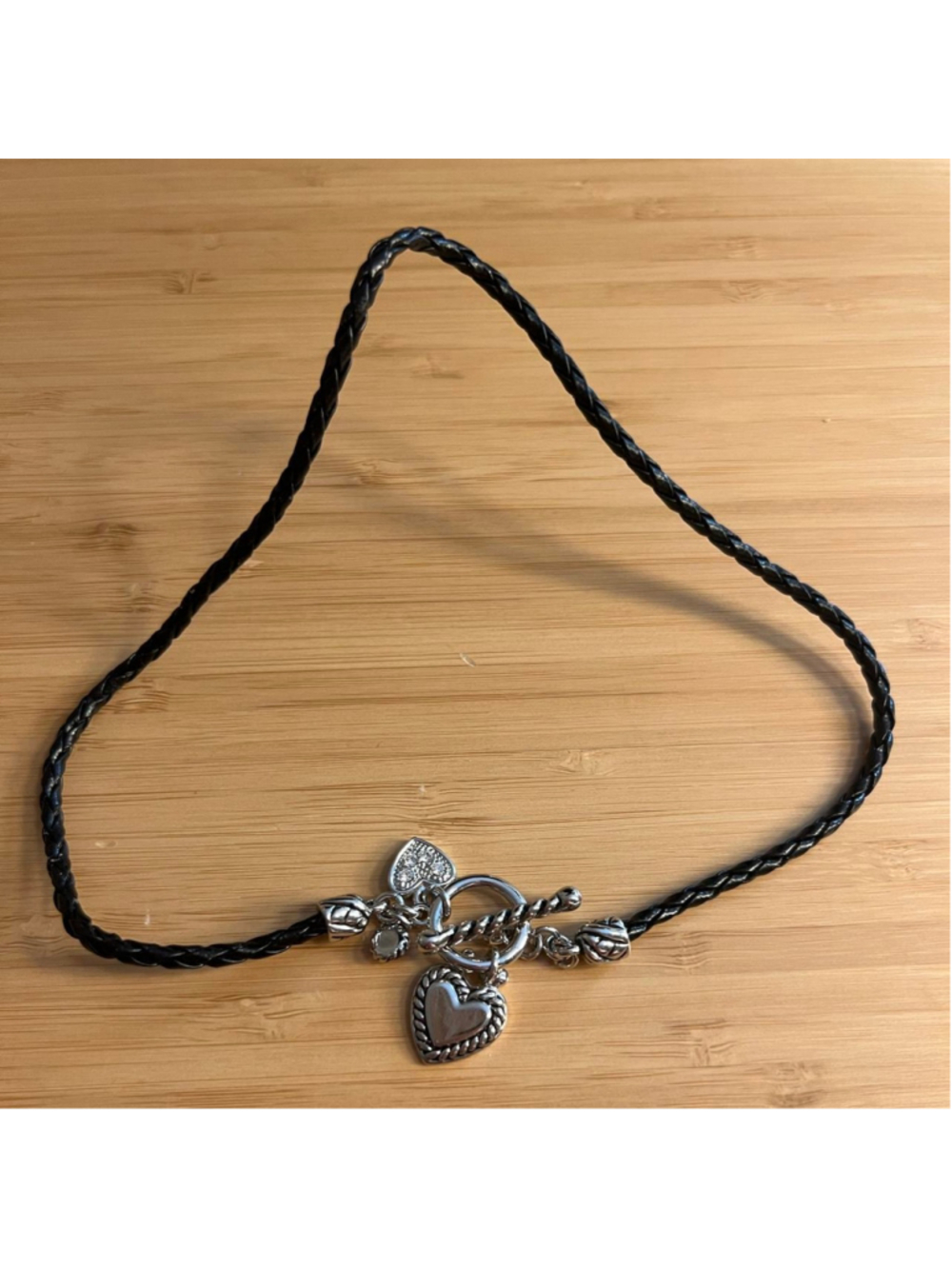 Lia Sophia silver heart charm necklace